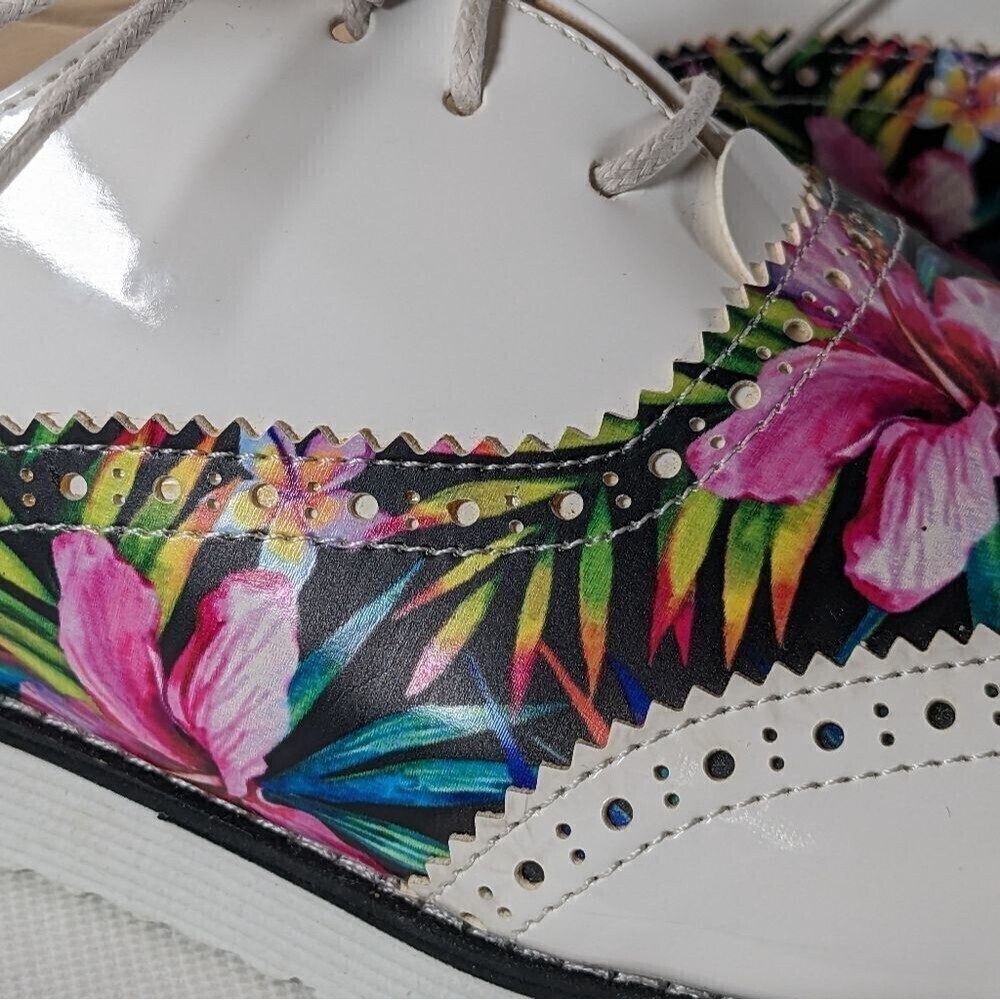 Goby Flowers Oxford Shoes GNG303 Size 38 Like New Condition - Picture 8 of 9